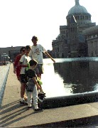 Kat McDougal; Karl; Andy McDougal; Ben Dorrough; Christian Science Reflecting Pool